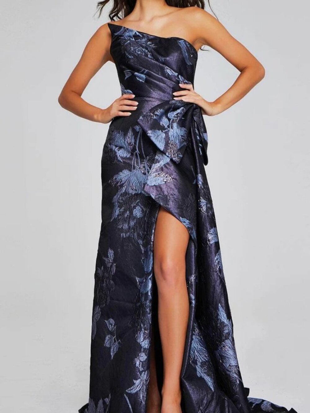 NWT Jovani 40308 Jacquard Evening Dress Print Size 14